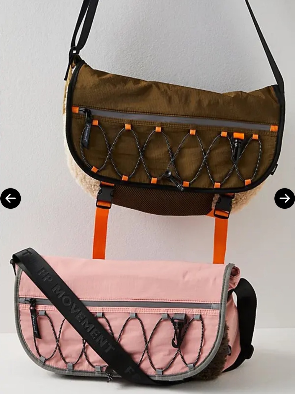 FP Movement Playoff Sherpa Messenger Bag in Pink Like New! RT $138